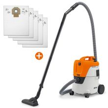 Прахосмукачка STIHL електрическа за сухо и мокро почистване   1400 W, 3600 л/мин SE 62 + Торбичка STIHL филтърна за прахосмукачка   20 л, текстил, SE61, SE61E, SE62, SE62E 